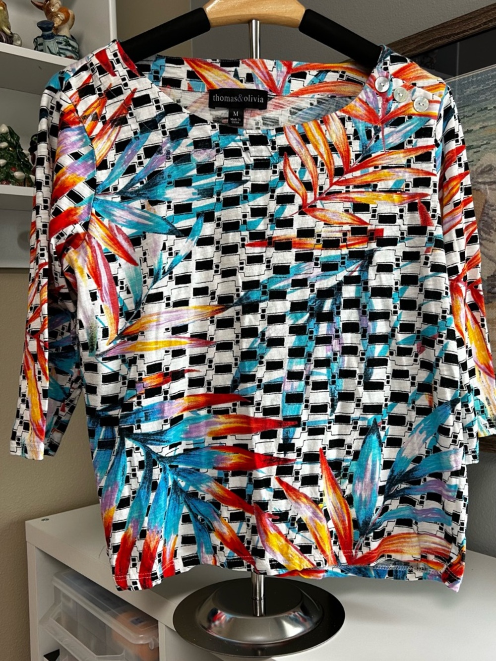 Multicolor Scoop Neck Short Sleeve Tee
